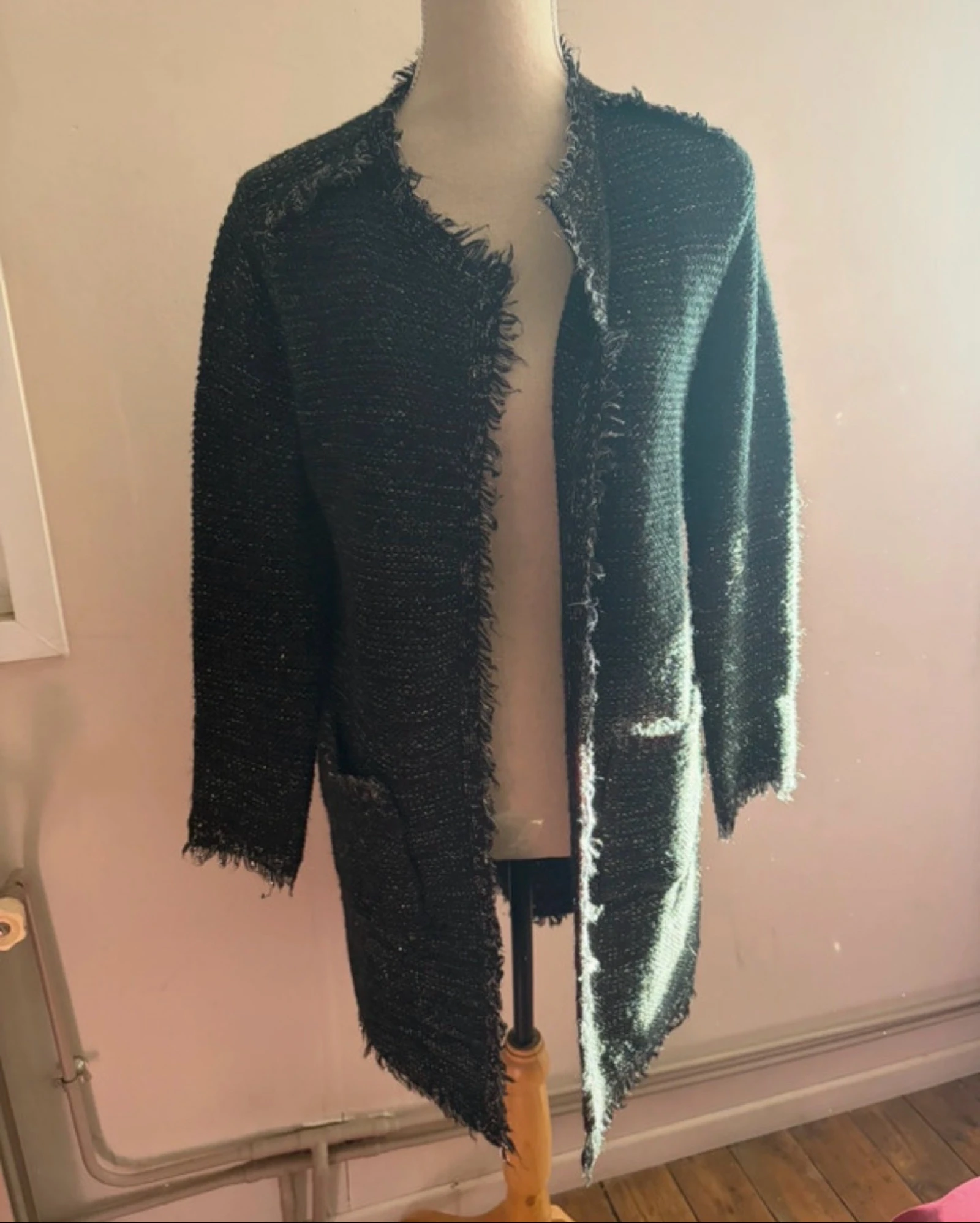 Veste cardigan Esther.H Paris effilochée 